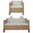 2-częściowy zestaw wypoczynkowy, sofa i fotel, naturalny rattan - Alani 3F
