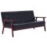 Czarna tapicerowana sofa wypoczynkowa Vita
