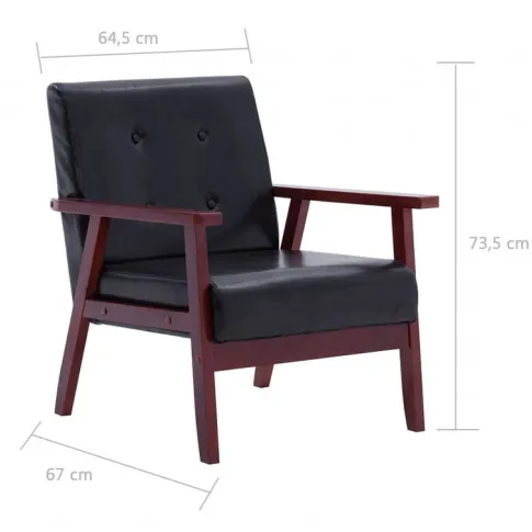 Wymiary fotela z zestawu wypoczynkowego Vita 2S