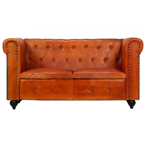 Skórzana 2-osobowa jasnobrązowa sofa Clementine 2Q