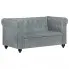 2 osobowa sofa chesterfield Clementine2q ekoskora szara