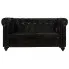 Czarna sofa w stylu Chesterfield 2-osobowa Clementine 2Q