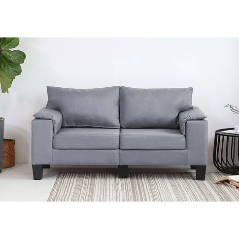 Ekskluzywna dwuosobowa jasnoszara sofa Ekilore 2Q