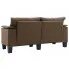 Ekskluzywna dwuosobowa brązowa sofa Ekilore 2Q