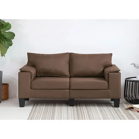 Ekskluzywna dwuosobowa brązowa sofa Ekilore 2Q