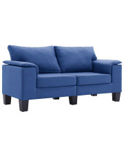 2-osobowa niebieska sofa z podłokietnikami - Ekilore 2Q w sklepie Edinos.pl