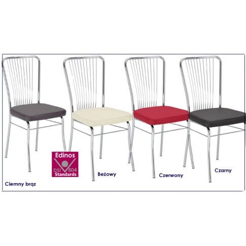 Fotografia Krzesło metalowe Neris - beżowe z kategorii Inne krzesła tapicerowane