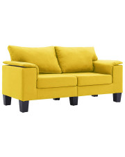 2-osobowa żółta sofa z podłokietnikami - Ekilore 2Q w sklepie Edinos.pl