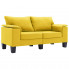 2-osobowa żółta sofa z podłokietnikami - Ekilore 2Q