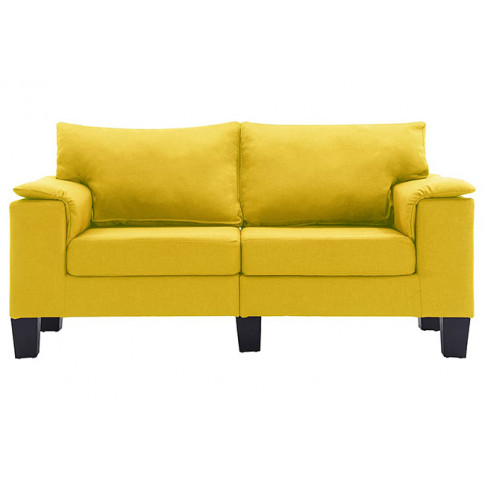2-osobowa żółta sofa Ekilore 2Q, podłokietniki 