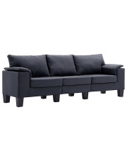 Trzyosobowa ekskluzywna ciemnoszara sofa - Ekilore 3Q