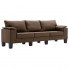 3-osobowa brązowa sofa z podłokietnikami - Ekilore 3Q