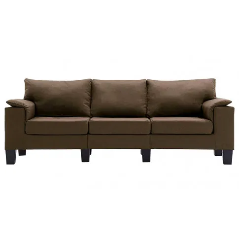 3-osobowa brązowa sofa Ekilore 3Q, podłokietniki