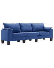 3-osobowa niebieska sofa z podłokietnikami - Ekilore 3Q w sklepie Edinos.pl