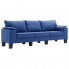 3-osobowa niebieska sofa z podłokietnikami - Ekilore 3Q