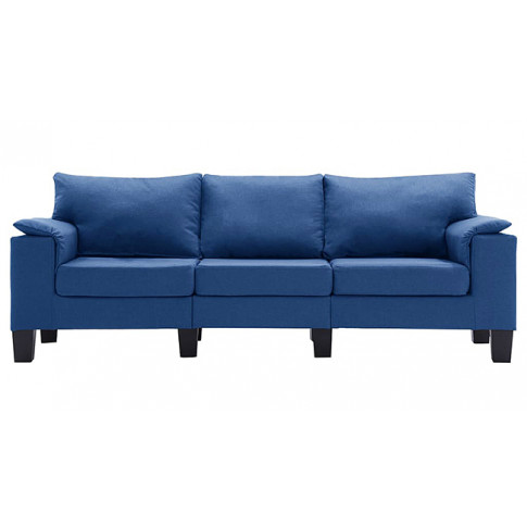 3-osobowa niebieska sofa Ekilore 3Q, podłokietniki 
