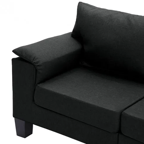 Trzyosobowa czarna sofa Ekilore 3Q