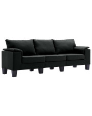 Trzyosobowa ekskluzywna czarna sofa - Ekilore 3Q