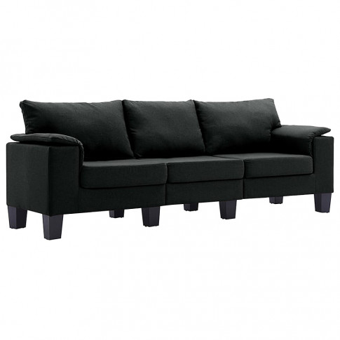 trzyosobowa sofa ekilore3q czarna