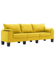 Trzyosobowa ekskluzywna żółta sofa - Ekilore 3Q w sklepie Edinos.pl