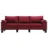 3-osobowa czerwona sofa Ekilore 3Q, podłokietniki
