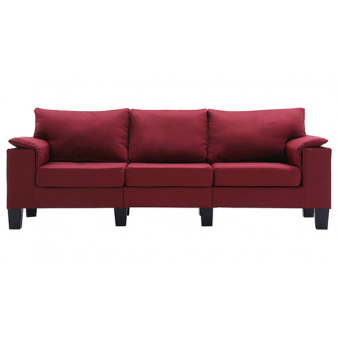 3-osobowa czerwona sofa Ekilore 3Q, podłokietniki