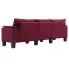3-osobowa czerwona sofa Ekilore 3Q, podłokietniki