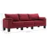 3-osobowa czerwona sofa Ekilore 3Q, podłokietniki