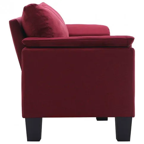 3-osobowa czerwona sofa Ekilore 3Q, podłokietniki