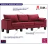 3-osobowa czerwona sofa Ekilore 3Q, podłokietniki