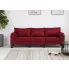 3-osobowa czerwona sofa Ekilore 3Q, podłokietniki