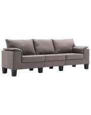 3-osobowa sofa taupe z podłokietnikami - Ekilore 3Q