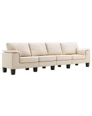 4-osobowa sofa kremowa z podłokietnikami - Ekilore 4Q