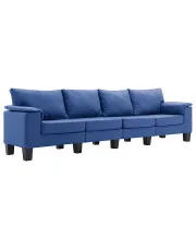 Czteroosobowa ekskluzywna niebieska sofa - Ekilore 4Q