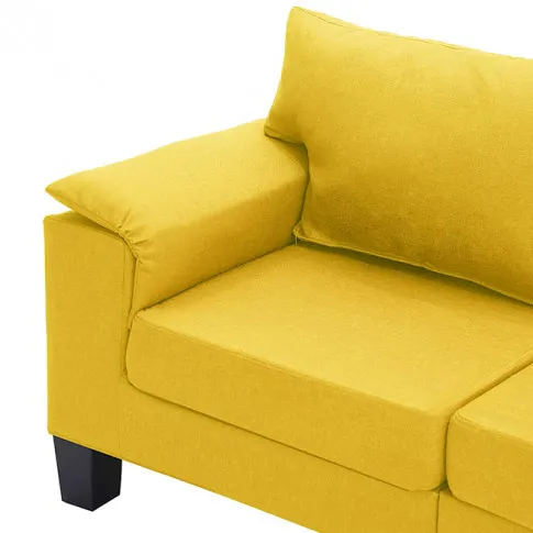 Ekskluzywna 4-osobowa żółta sofa Ekilore 4Q