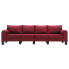 Ekskluzywna 4-osobowa czerwona sofa Ekilore 4Q
