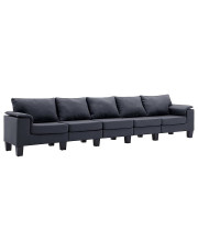 Pięcioosobowa ekskluzywna ciemnoszara sofa - Ekilore 5Q