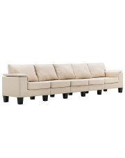 Pięcioosobowa ekskluzywna kremowa sofa - Ekilore 5Q