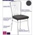 Zdjęcie krzesło metalowe tapicerowane czarne Neris - sklep Edinos.pl