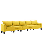 Pięcioosobowa ekskluzywna żółta sofa - Ekilore 5Q w sklepie Edinos.pl