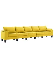 Pięcioosobowa ekskluzywna żółta sofa - Ekilore 5Q