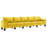 Pięcioosobowa ekskluzywna żółta sofa - Ekilore 5Q