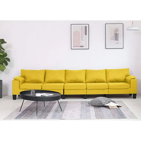 Ekskluzywna 5-osobowa żółta sofa Ekilore 5Q