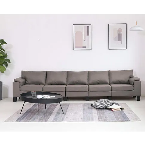 Ekskluzywna 5-osobowa taupe sofa Ekilore 5Q