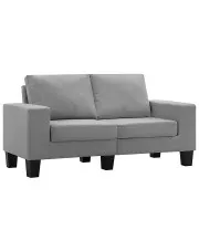 Ponadczasowa dwuosobowa jasnoszara sofa - Lurra 2Q w sklepie Edinos.pl