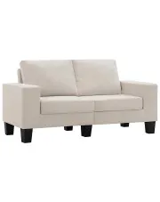 2-osobowa sofa kremowa z podłokietnikami - Lurra 2Q