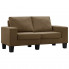 2-osobowa sofa brązowa z podłokietnikami - Lurra 2Q