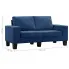 Ponadczasowa dwuosobowa sofa niebieska Lurra 2Q