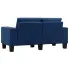 Ponadczasowa dwuosobowa sofa niebieska Lurra 2Q