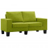 2-osobowa sofa zielona z podłokietnikami - Lurra 2Q